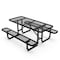 Flash Furniture Rectangle Picnic Table, Black, Metal, Mesh Top, Anchors Included, 72-1/4 in L SLF-EML72-H48L-BK-GG - alternate 3